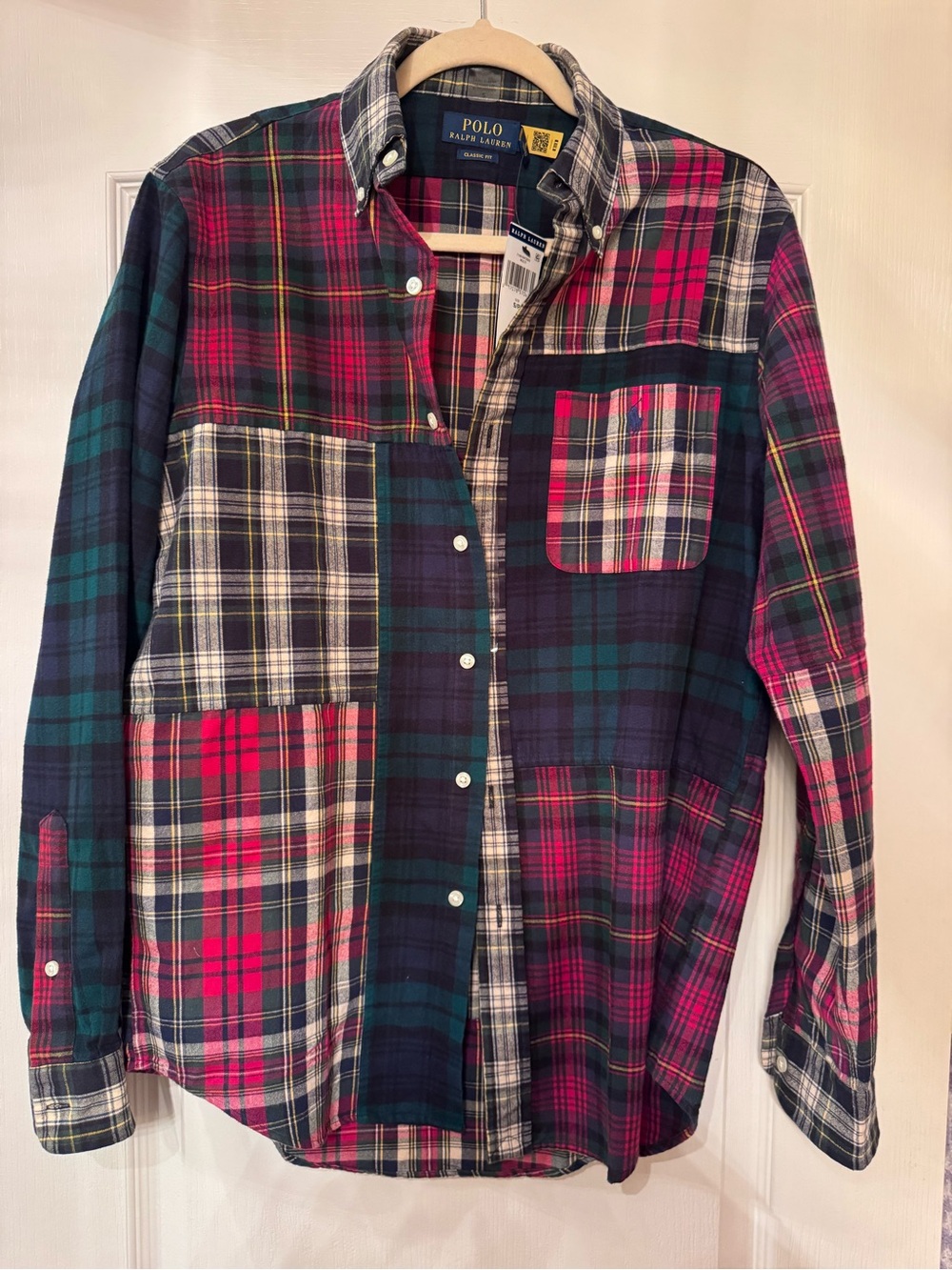 New! Ralph Lauren Multicolor Plaid button down Shirt With Hangtags